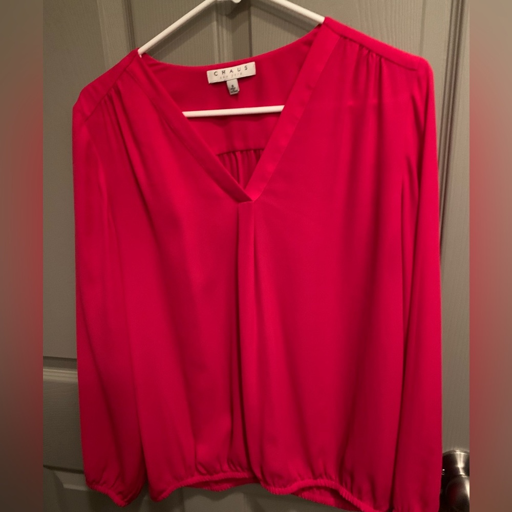 Fuchsia great smart casual blouse for the office.